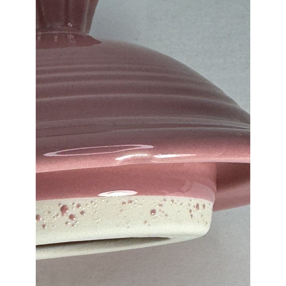 Fiesta Ware Rose Pink Teapot ROUND CIRCLE HANDLE - Picture 13 of 13